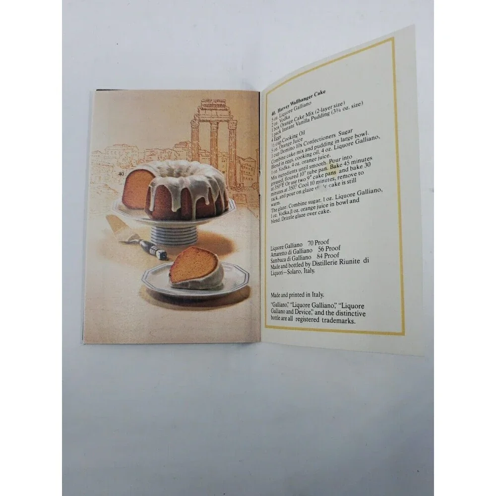 Galliano Italian Classics Liquore Sambuca Amaretto Drink Recipe Booklet c1970s